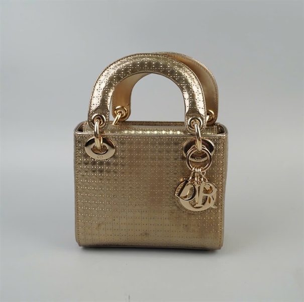 Túi Dior Lady vàng (15-BO-1106) szmini KG+