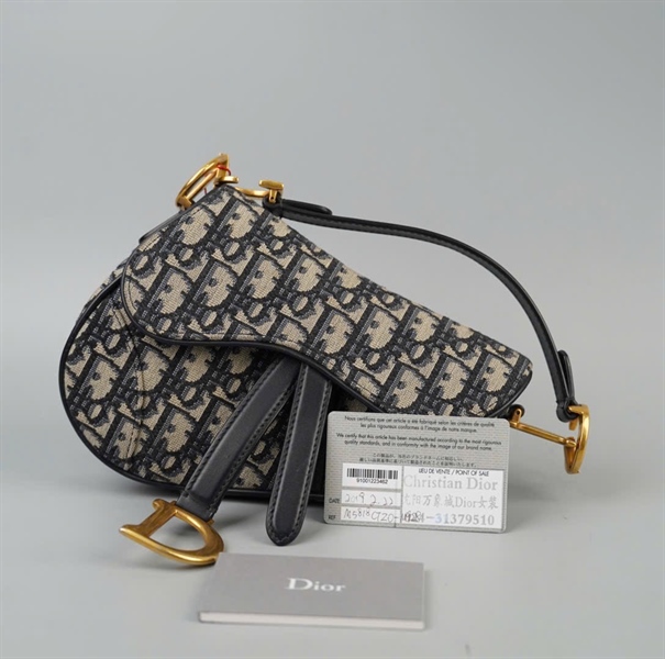 Túi Dior Saddle xám sz18 (BQ) KG+