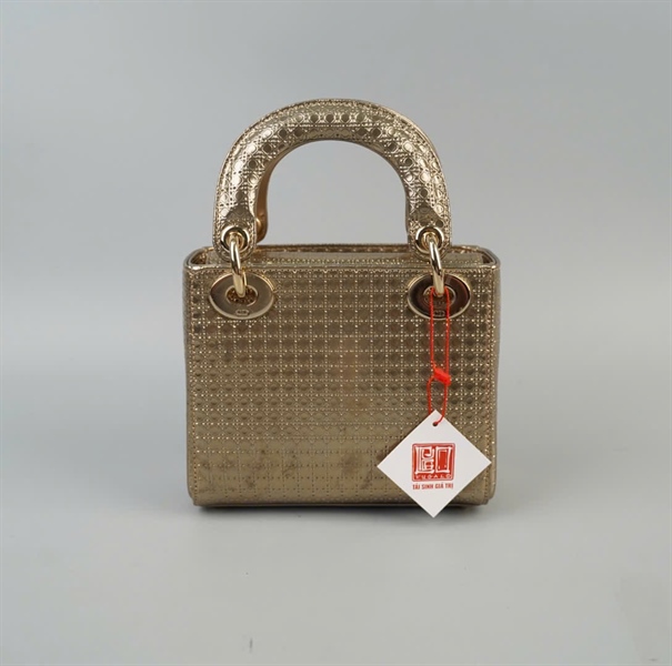 Túi Dior Lady vàng (15-BO-1106) szmini KG+