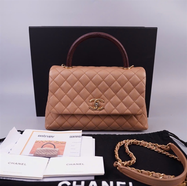 Túi Chanel Coco nude đậm (23937400) sz28 KG+