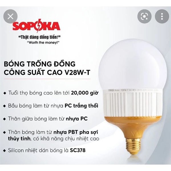 Bóng led cao cấp Okas trống đồng 15w/18w/28w