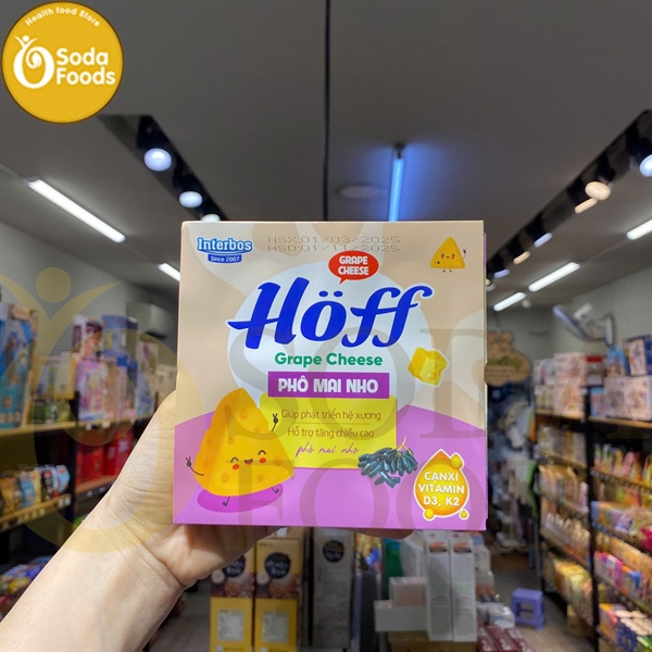 Phô mai tươi Hoff 12m+ 55gx4h - nho