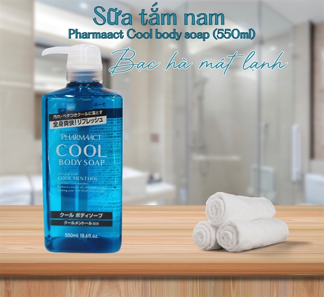 Sữa tắm Hương Bạc Hà mát lạnh Pharmaact 550ml