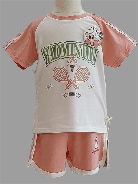 Bộ thời trang bé gái - Cầu lông Hồng