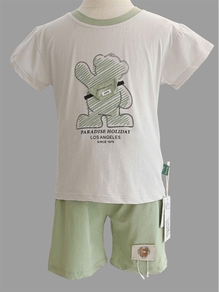 Bộ thời trang đi học - Mẫu Gấu xanh