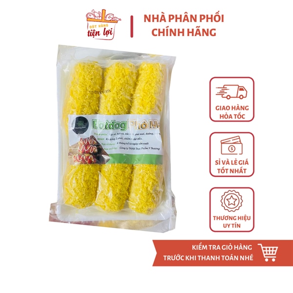 Hotdog phô mai 6 cây