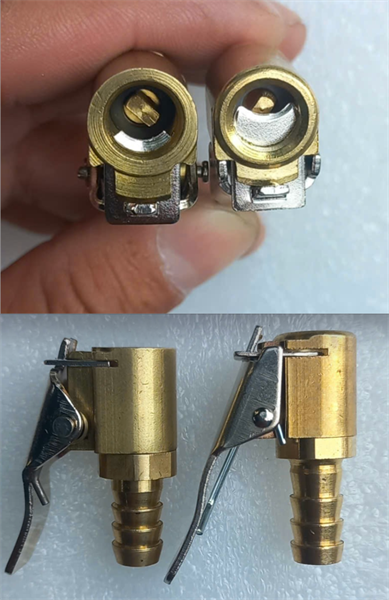 Đầu kẹp van lốp xe / Đầu nối vòi lốp, (Đầu gắn vòi 6mm / 8mm)