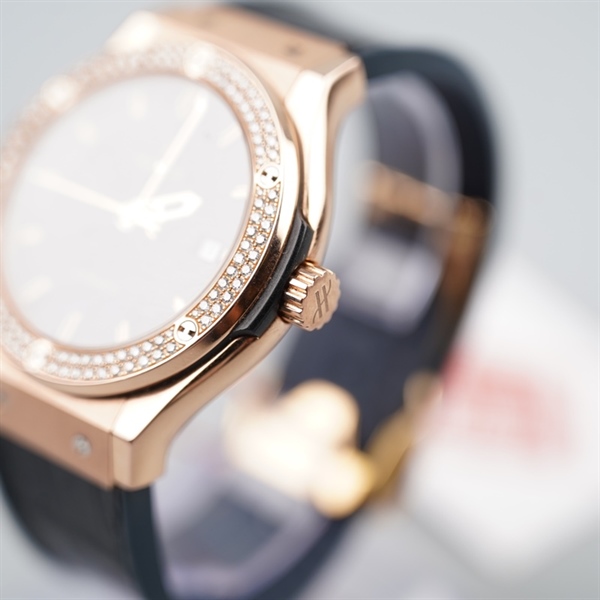 Đồng hồ Hublot Classic Fusion đen,vàng 18k sz42, 2 quai (925648) (HC) KG+