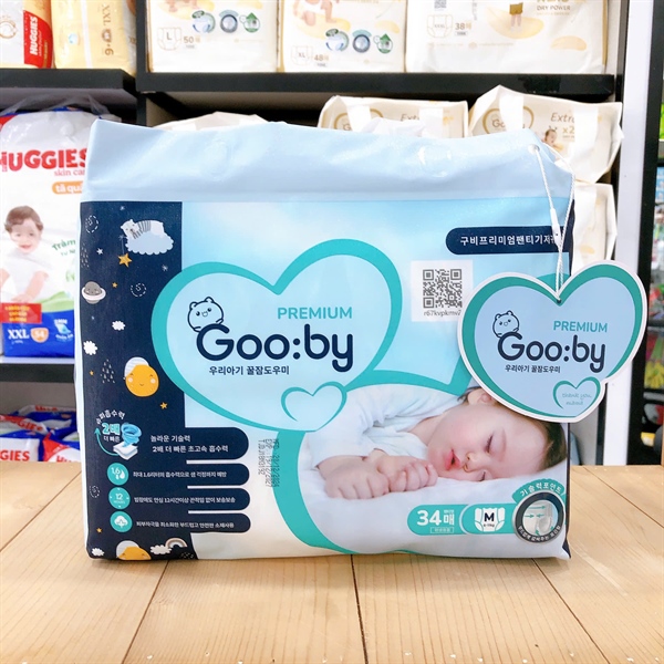 Tã quần đêm Gooby Premium M 34 Miếng