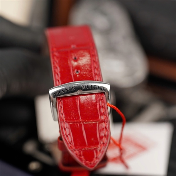 Đồng hồ Franck Muller Master Square 7 màu 2 quai đen và đỏ (NO89) sz38 KG+