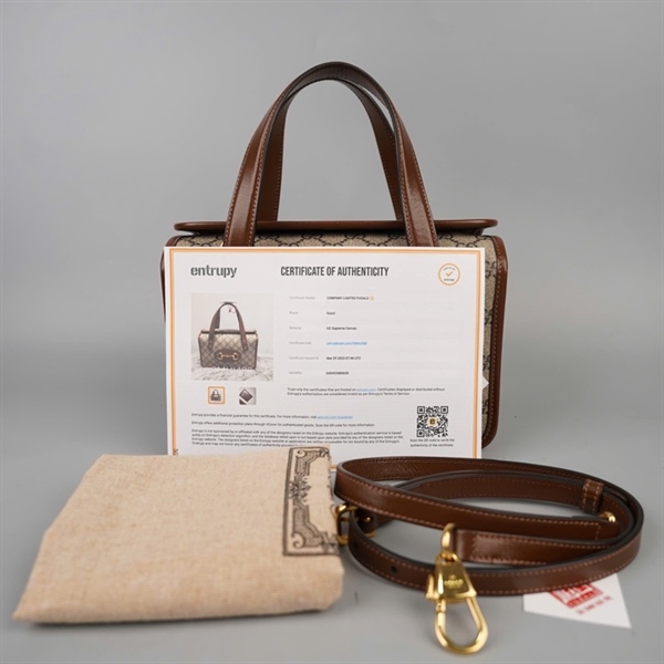 Túi GG handle 1955 xám (645453486628) sz23 +