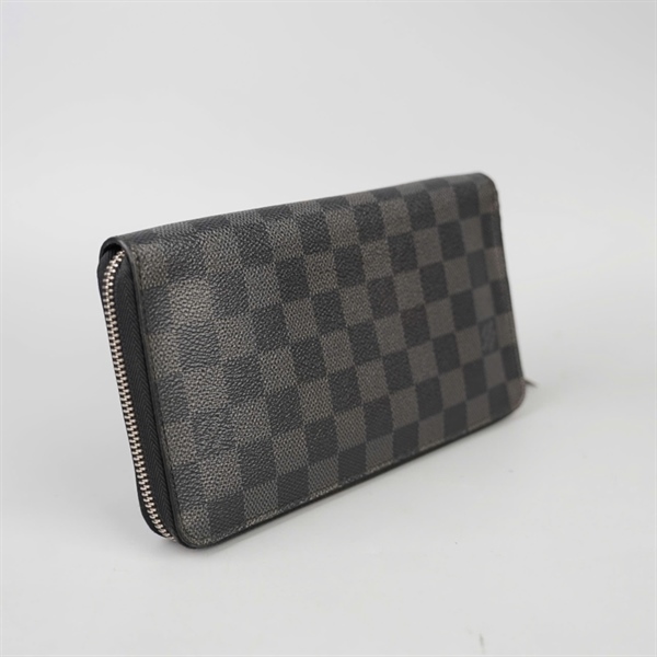 Ví LV ô vuông đen có khóa zip (CA0143) (LT) KG+