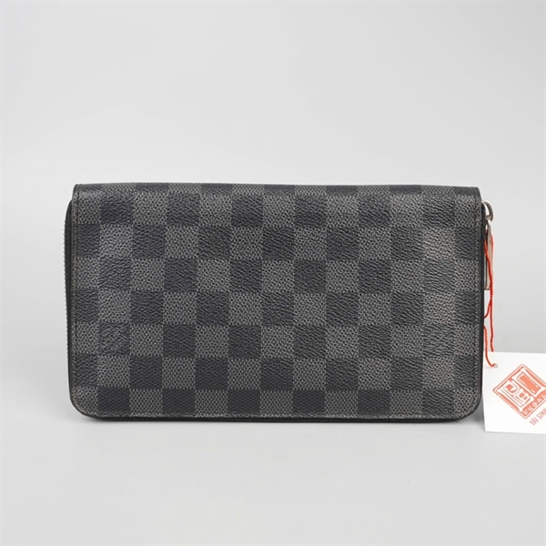 Ví LV ô vuông đen có khóa zip (CA0143) (LT) KG+