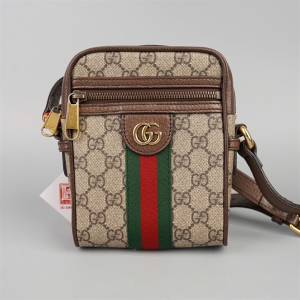 Túi GG đeo chéo màu xám (598127520981) sz13 +