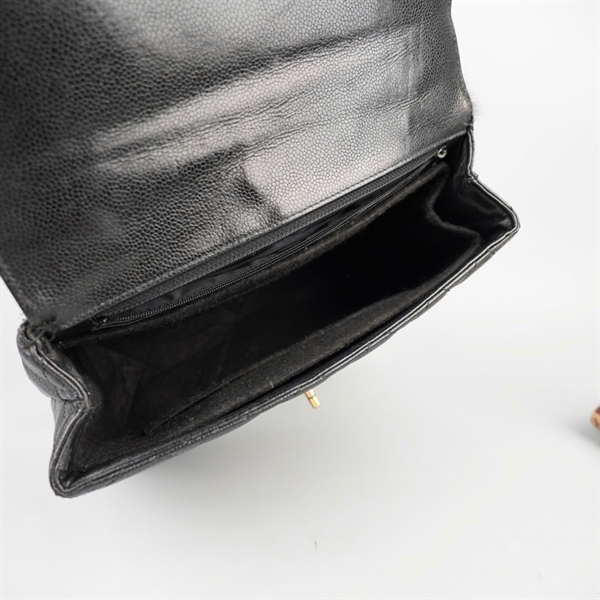 Túi Chanel Handle đen (6462169) kèm charm có lót form sz29 KG+