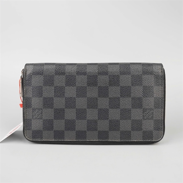 Ví LV ô vuông đen có khóa zip (CA0143) (LT) KG+