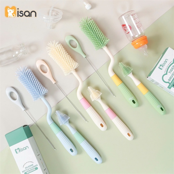 Set cọ rửa bình Silicone 3ct Misan