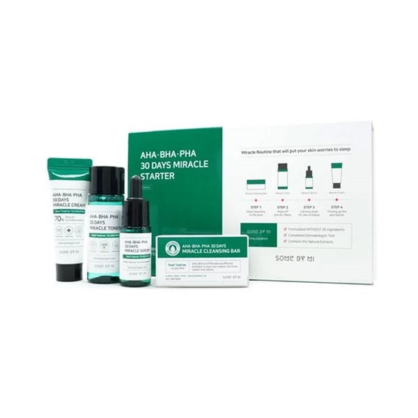 Bộ Dưỡng Trị Mụn Some By Me AHA- BHA-PHA 30 Days Miracle Set Mini 4 Sp