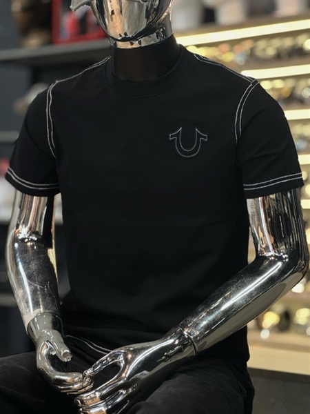 Thun CT - Địa chỉ móc xích độ logo Vải thêu - Đen