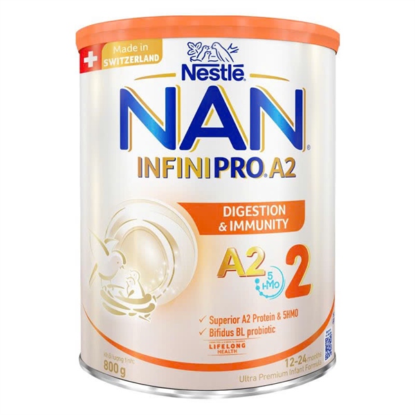 Sữa Nan Infinipro A2 12M+ Số 2 800g Tiêu hóa