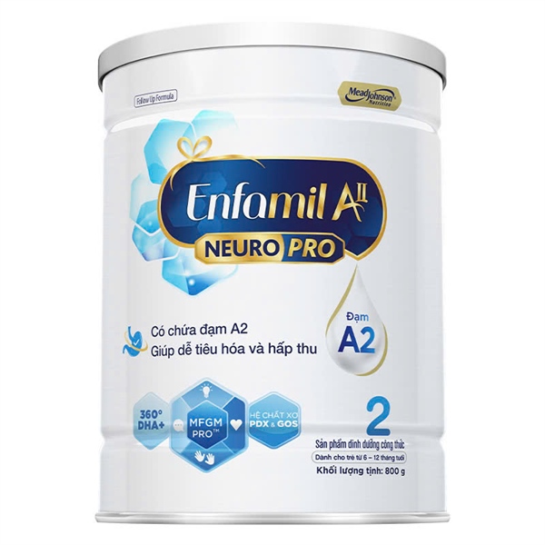 Sữa Enfamil A2 NeuroPro 6M+ Số 2 800g Tiêu hóa