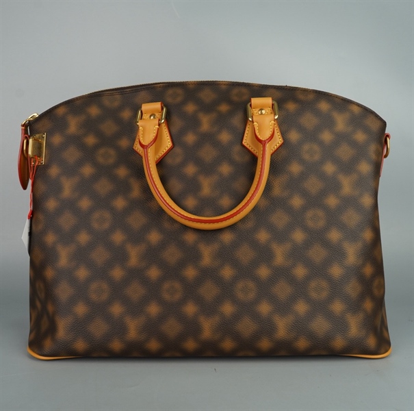 Túi LV Blurry hoa nâu kèm ổ + 2 chìa + tag da sz42 +