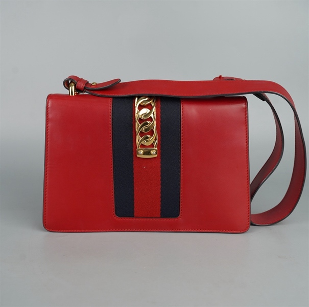 Túi GG Sylvie đỏ 421882493075 sz25 KG+