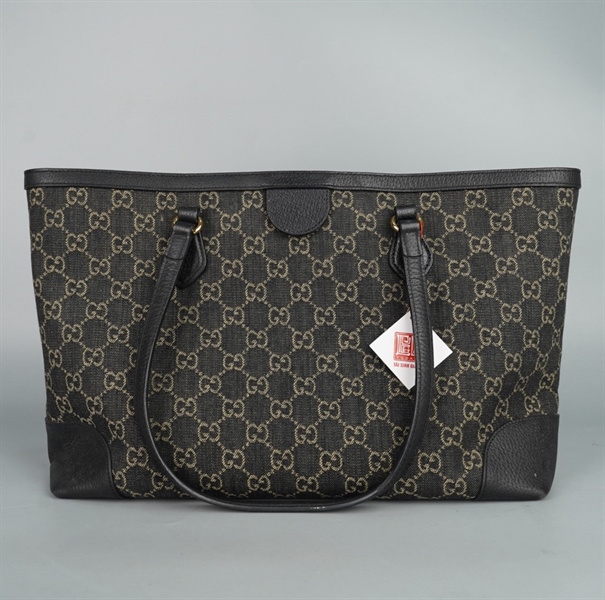 Túi GG tote đen xám sz32 +