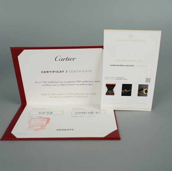 Dây chuyền Cartier mặt đá trắng KG+