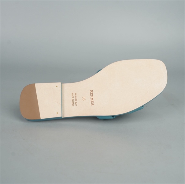 Dép Hermes xanh sz36 KG+