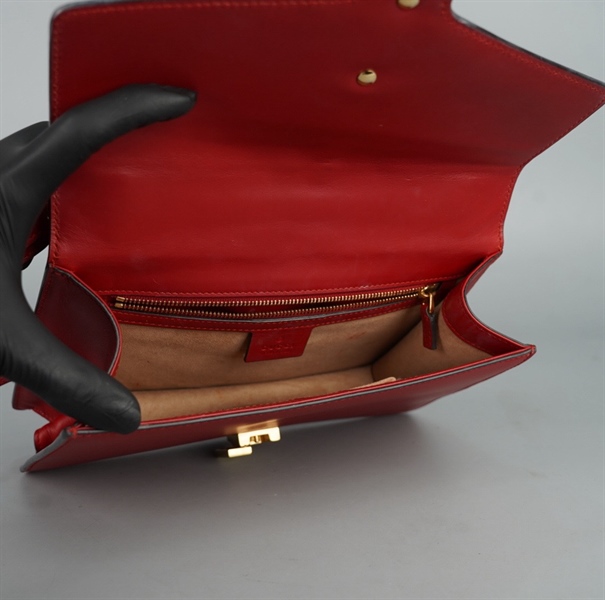 Túi GG Sylvie đỏ 421882493075 sz25 KG+