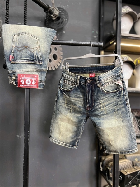 Sort Jean UHXU Denim - 1069 xanh was vân cào nhẹ