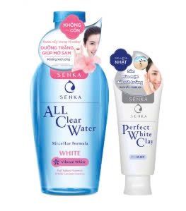 COMBO NƯỚC TẨY TRANG + SRM SENKA TRẮNG