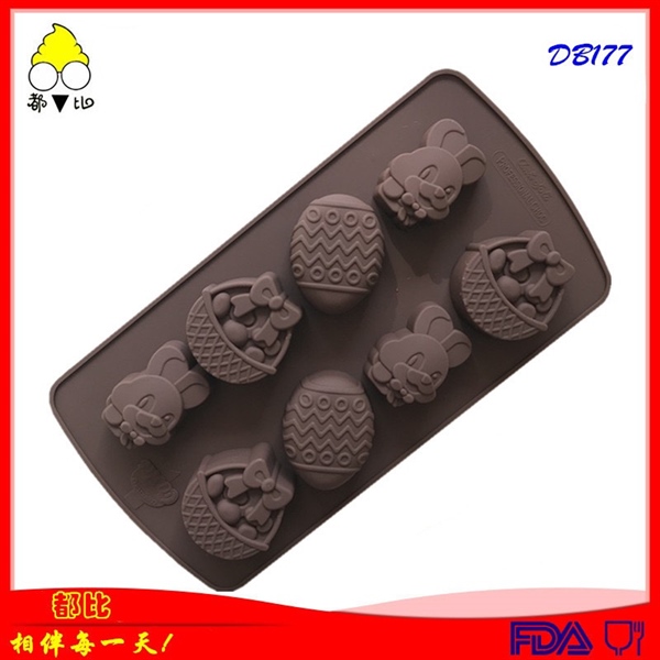 Khuôn silicon 8 thỏ phục sinh