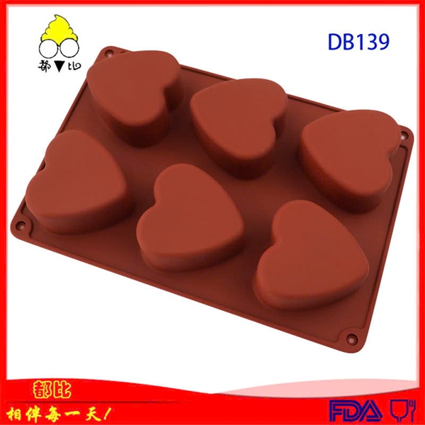 Khuôn silicon 6 tim 7cm