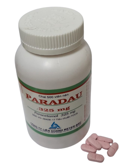 Paradau paracetamol 325mg meyer bpc (c/500v)