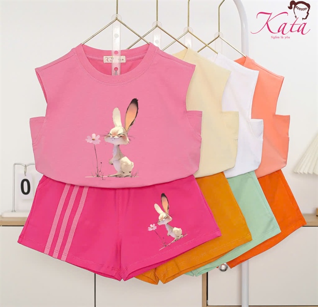 BG QUẦN 3 VIỀN ÁO SN IN THỎ BÔNG HOA SIZE 4-14,R6