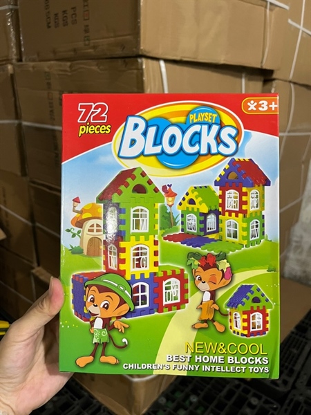 Hộp xếp hình ngôi nhà 72pcs