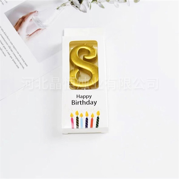Nến số nhũ vàng - số 8