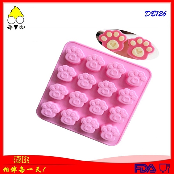 Khuôn silicon 16 chân gấu mini