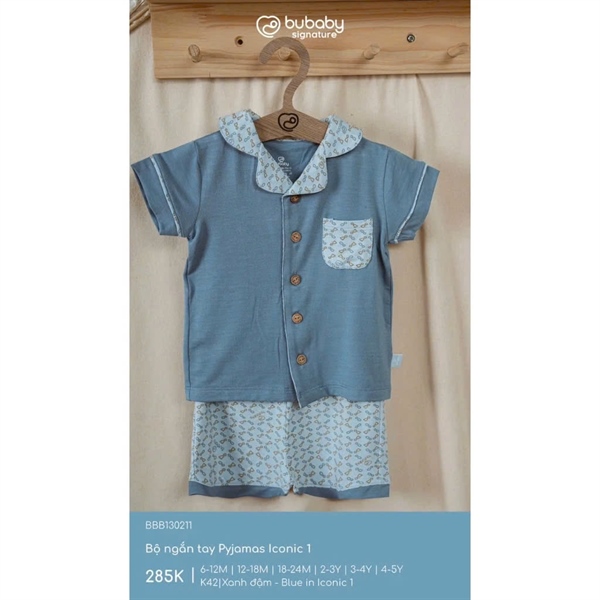 BB1302 - 12M/5Y Bộ ngắn tay Pyjamas Iconic 1 Bubaby