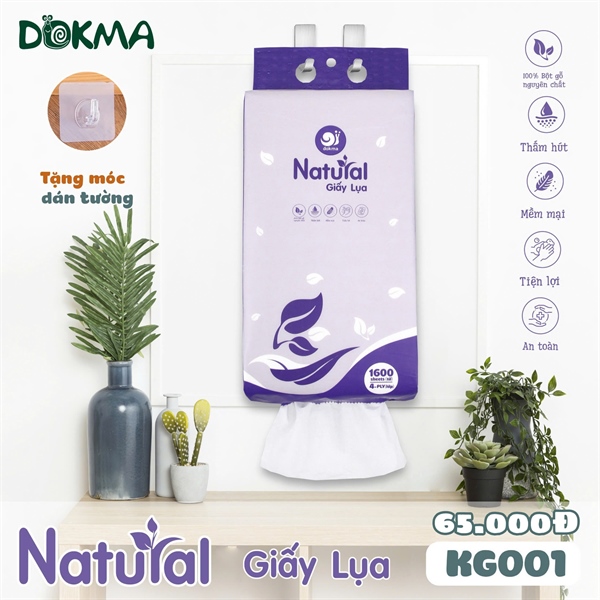 Giấy lụa 4 lớp Natural Dokma