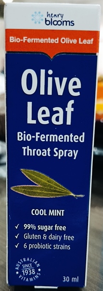 Xịt họng Henry Blooms Olive Leaf Bio-Fermented Throat Spray 30ml - Úc 3