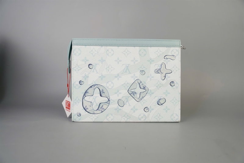 Túi LV Clutch hoa xanh có lót form sz27 KG+