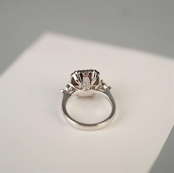 Nhẫn Tara kim cương xanh lá kèm giấy kiểm định 1493311449 KG+