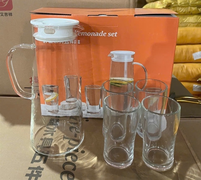 Set 5 Bình Ly Thủy Tinh Trong Suốt ( Thùng 12 )