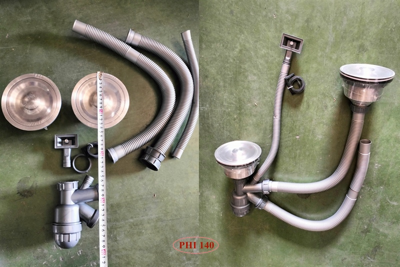 Bộ xả chậu chén Nhựa- bầu xả 140 (I)