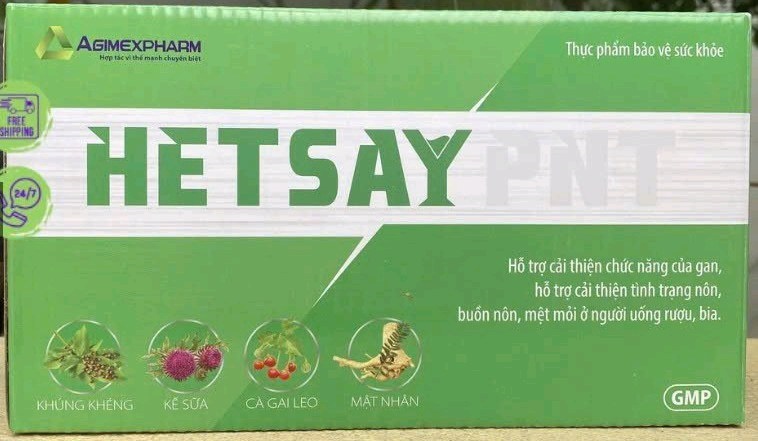 Nước giải rượu HETSAY PNT (Hộp 10 chai x 100ml) - Agimexpharm