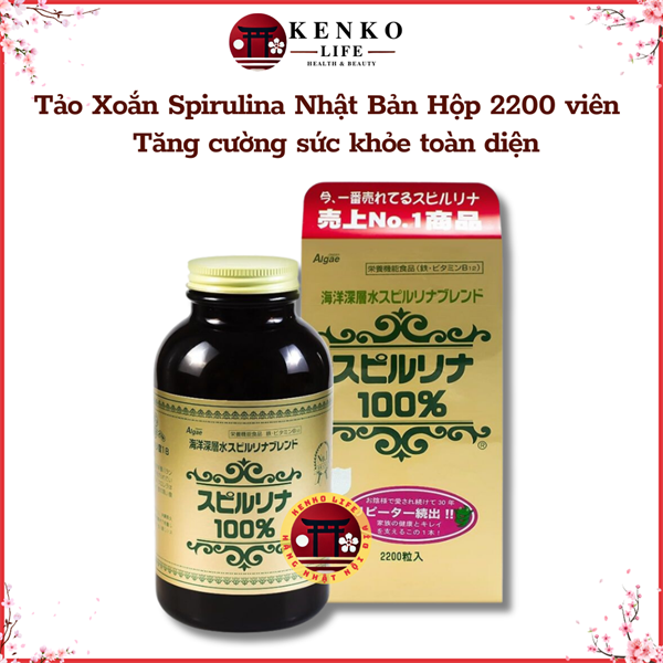 Tảo xoắn Spirulina Hộp 2200 viên