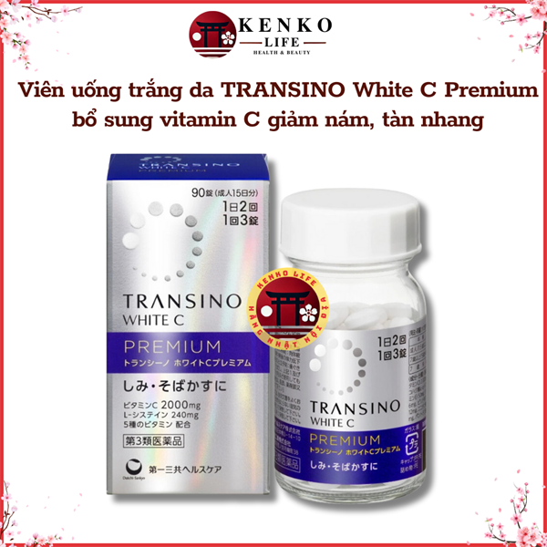 Viên uống trắng da Transino White C Premium bản cao cấp